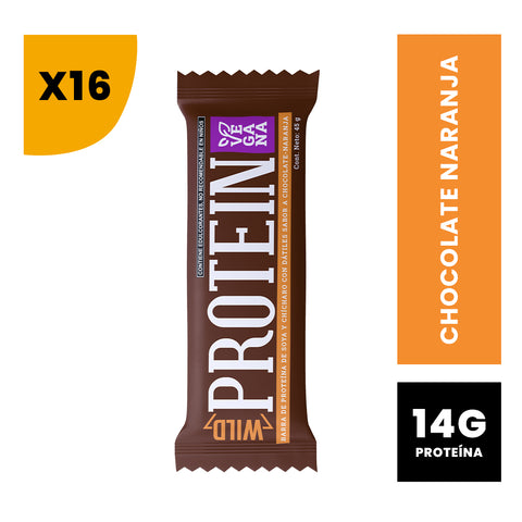 Barra de Proteínas Sabor Chocolate Naranja 16 unidades