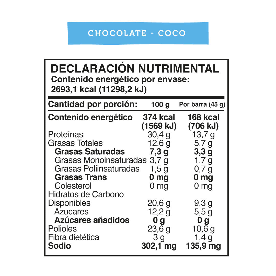 Barra de Proteina Chocolate Coco Wild Protein Wild Foods Wild